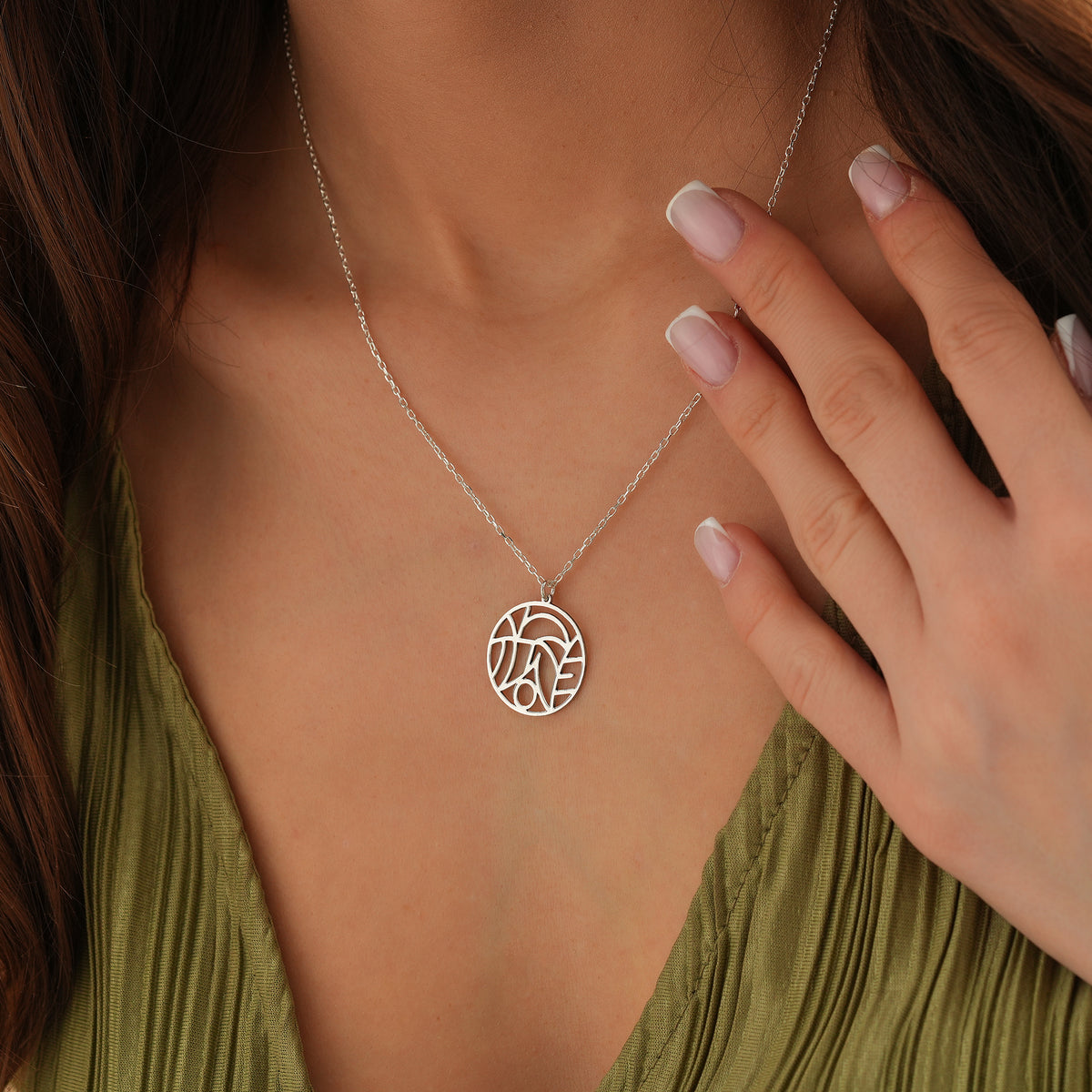 Custom name logo necklace, signature style pendant, crafted in the Artizian studio